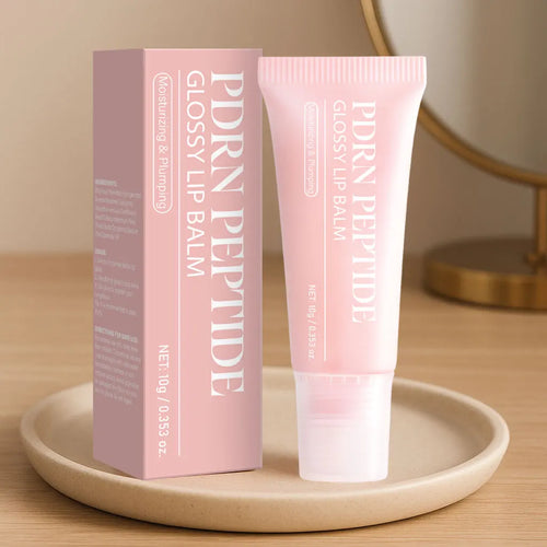 PDRN Peptide Jelly Gloss Balm,Moisturizing Lip Gloss with Pink Peptide, Hyaluronic Acid, Ceramide for a Plump, Glossy Lips 10g